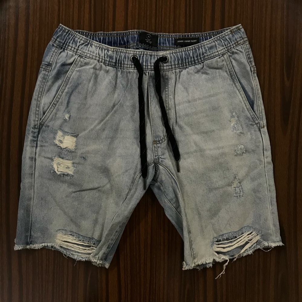 Ripped Denim Shorts